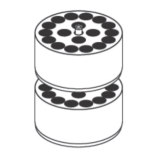 Adapter Hettich insert for carrier no. 1752 for 36 x 1.5/2.0ml microtubes as two layers of 18, or 18 x 3.0ml tubes as one layer