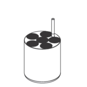 Adaptor Hettich insert for carrier no. 1752 for 6 x 25ml tube, diameter 24 x 100mm e.g. no. 0519