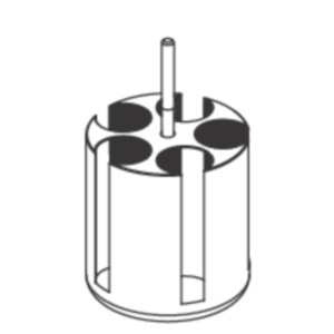 Adaptor Hettich insert for carrier no. 1752 for 5 x 25-30ml tubes diameter 25 x 90-110mm