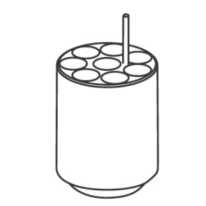 Insert Hettich for 8 x 10ml tubes diameter 16 x 80mm for rotor no. 5645 and 4795