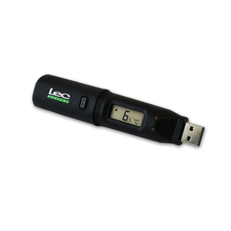 Data logger – basic Lec ATMDL-LCD data logger, 1 x internal probe, measures temperature, can store 16,385 readings, with LCD display