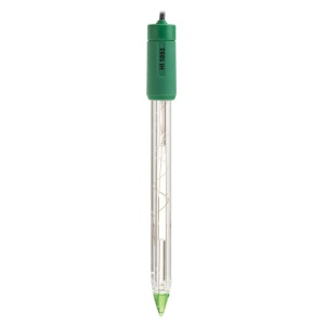 pH electrode Hanna Instruments HI-1053B measures pH, no tris buffer, BNC plug connection, 1m cable length, suitable for cream, fat or soil samples