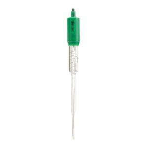 pH electrode Hanna Instruments HI-1083B measures pH, no tris buffer, BNC plug connection, 1m cable length, suitable for biotech samples