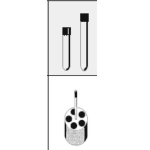 Adapter Hettich insert for carrier no. 1430 5 x 5-7ml tubes, diameter 12 x 75-100mm eg. no. 0553, 0501, 0578