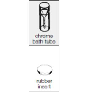 Vessel Hettich chrome bath tube 30ml self supporting, rubber stoper no. 0535 for closing the tube is available but the tube may not be centrifuged with stopper