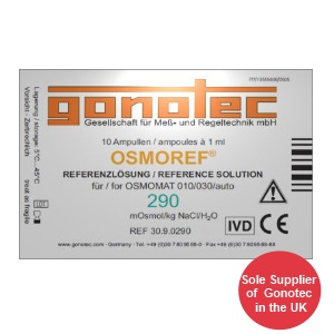 Wolf special offer - Ampoules of reference solution OSMOREF 290 mOsmol/kg for Osmomat 010/030/3000/auto pack of 10 x 1ml WHILST STOCKS LAST