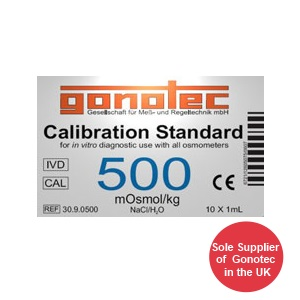 Wolf special offer - Ampoules of calibration standard 500 mOsmol/kg for Osmomat 010/030/3000/auto pack of 10 x 1ml WHILST STOCKS LAST